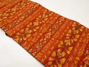 横段に抽象模様織出し名古屋帯